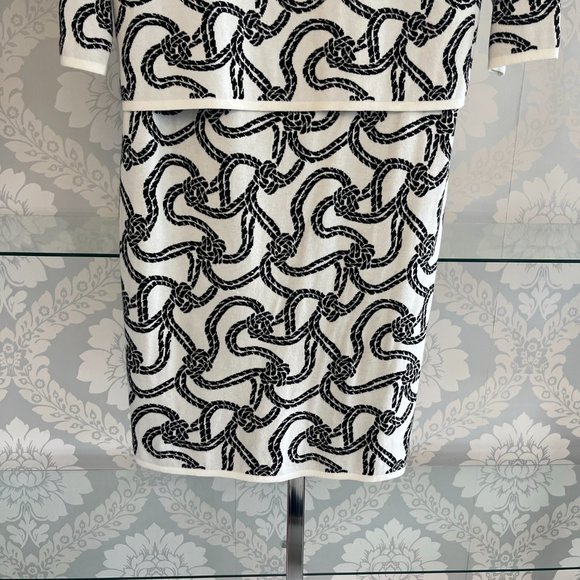 MAX MARA Rope Print Short Sleeve Sheath Dress & Jacket Set - Picture 8 of 12